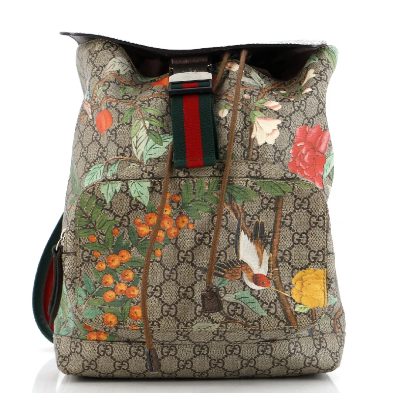 Buckle Backpack Tian Print GG Coated Canvas Medium