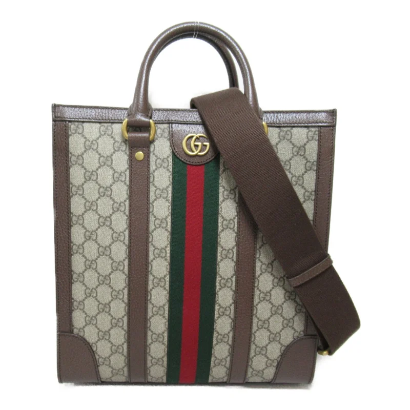 Gucci Ophidia Medium Tote Bag PVC Coated Canvas Leather