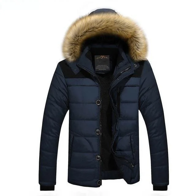 Men's Warm Parka Coat in M-4XL 5XL 6XL -25'C Winter Fashion Jacket