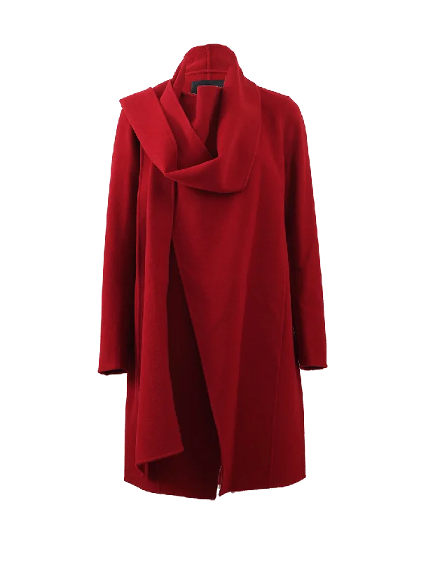 Draped Cashmere Coat