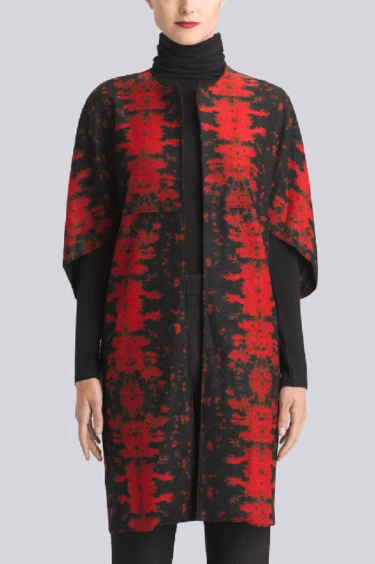 Printed Wool Fortune Cookie Coat